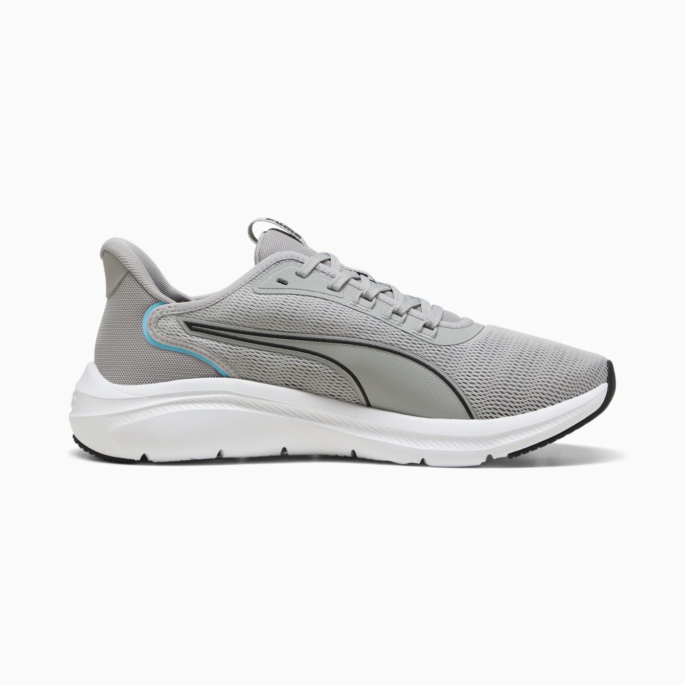 Softride Exo Flex Men's Shoes - Gray Echo-PUMA Black-P - Side Profile - Medial