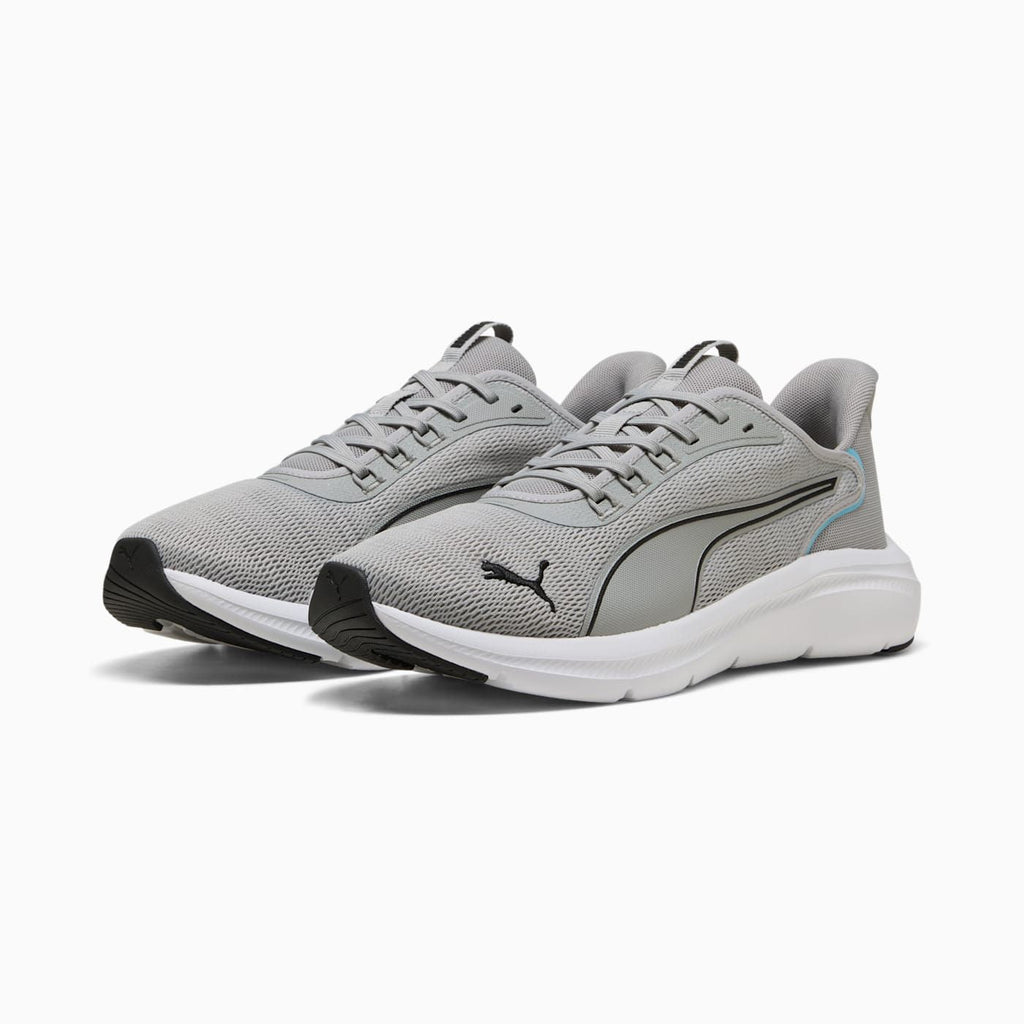 Softride Exo Flex Men's Shoes - Gray Echo-PUMA Black-P - Clean Studio Shot