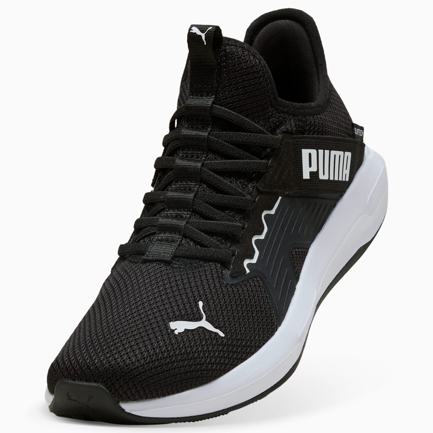 Softride Enzo 5 Slip Tech Men's Shoes - PUMA Black-PUM - Angled Studio / Lifestyle Shot