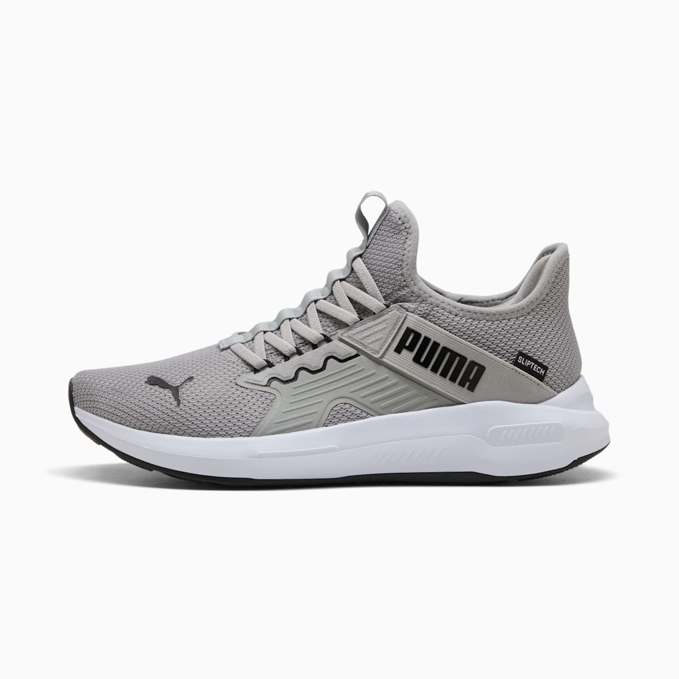 Softride Enzo 5 Slip Tech Men's Shoes - Gray Echo-PUMA - Side Profile - Lateral