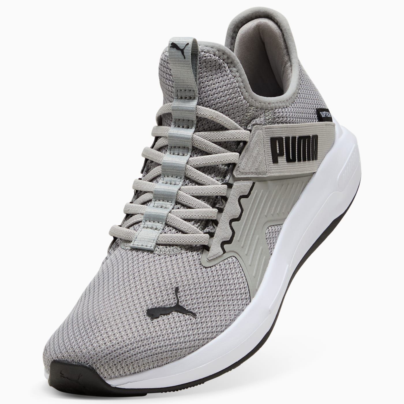 Softride Enzo 5 Slip Tech Men's Shoes - Gray Echo-PUMA - Angled Studio / Lifestyle Shot