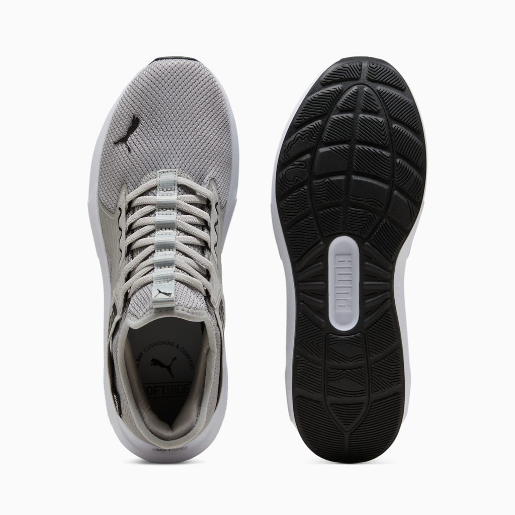 Softride Enzo 5 Slip Tech Men's Shoes - Gray Echo-PUMA - Top View and Outsole