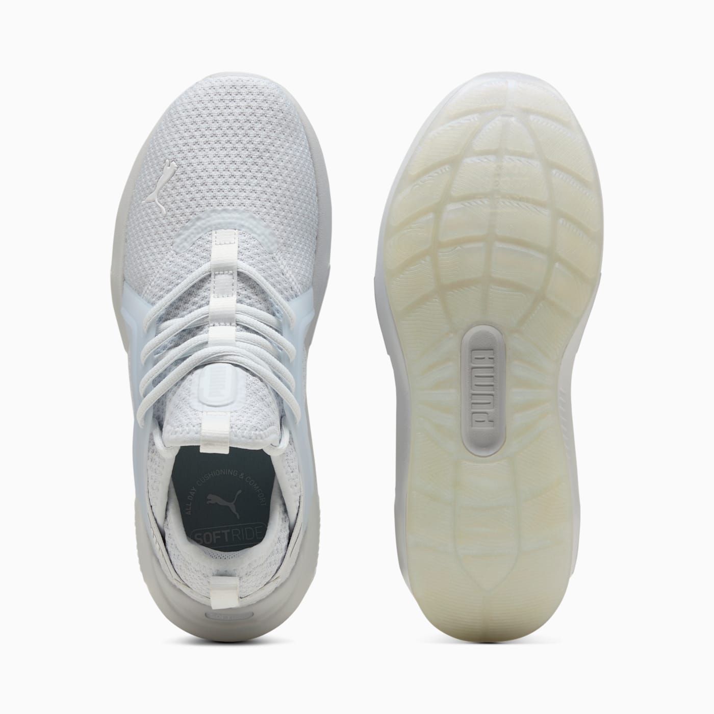 Softride Enzo 5 Shine Women's Shoes - Silver Mist-Ir - Top View and Outsole