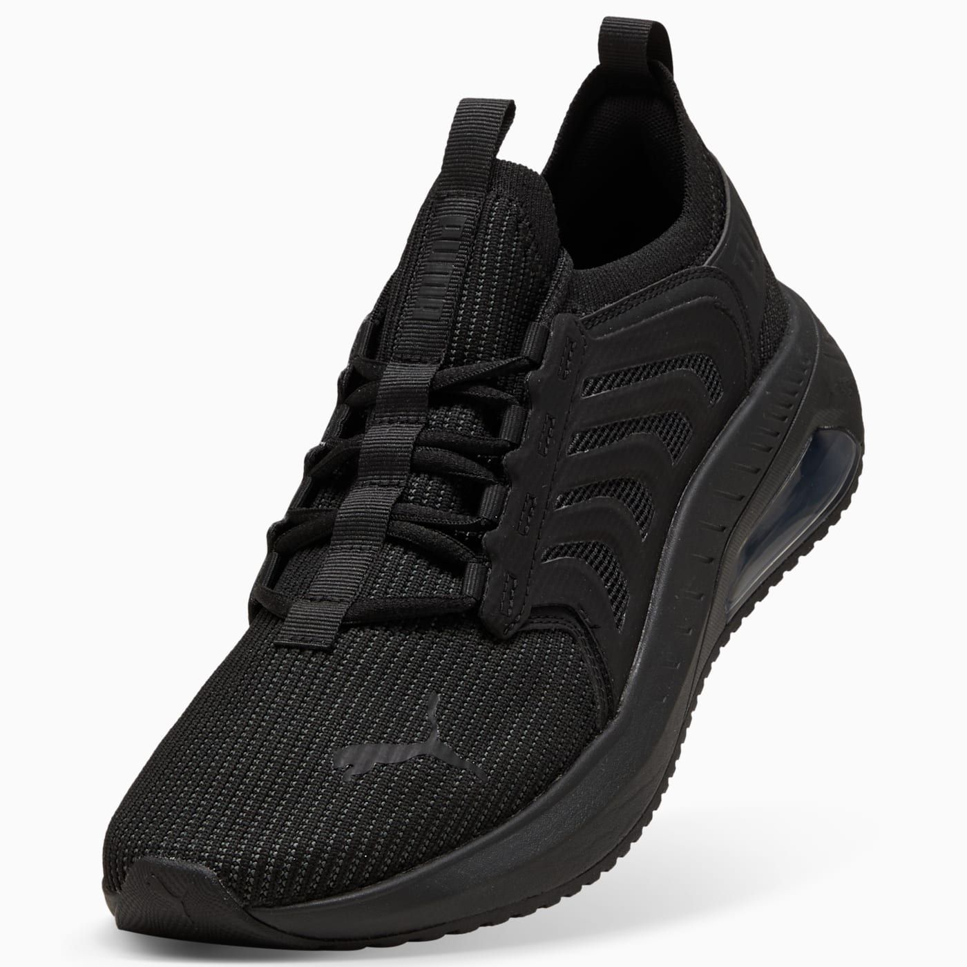 Ayro Street Men's Shoes - PUMA Black-Shadow Gray - Angled Studio / Lifestyle Shot