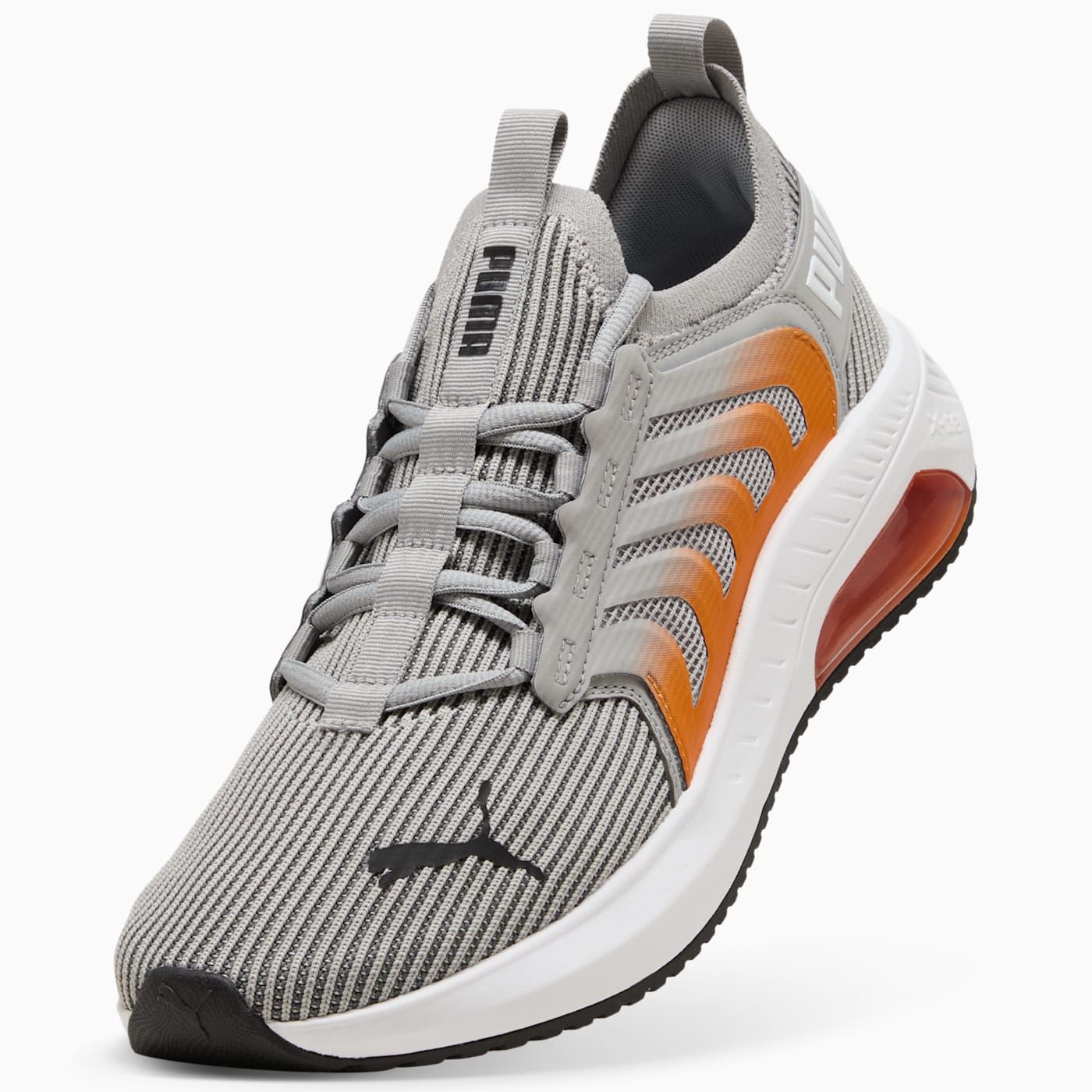 Ayro Street Men's Shoes - Gray Echo-PUMA White-PUMA Bl - Angled Studio / Lifestyle Shot