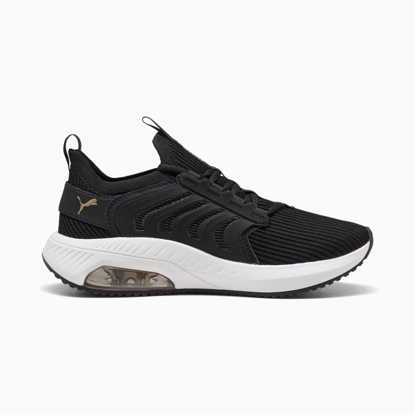 Ayro Street Women's Shoes - PUMA Black-PUMA Gold-PUMA Wh - Side Profile - Medial
