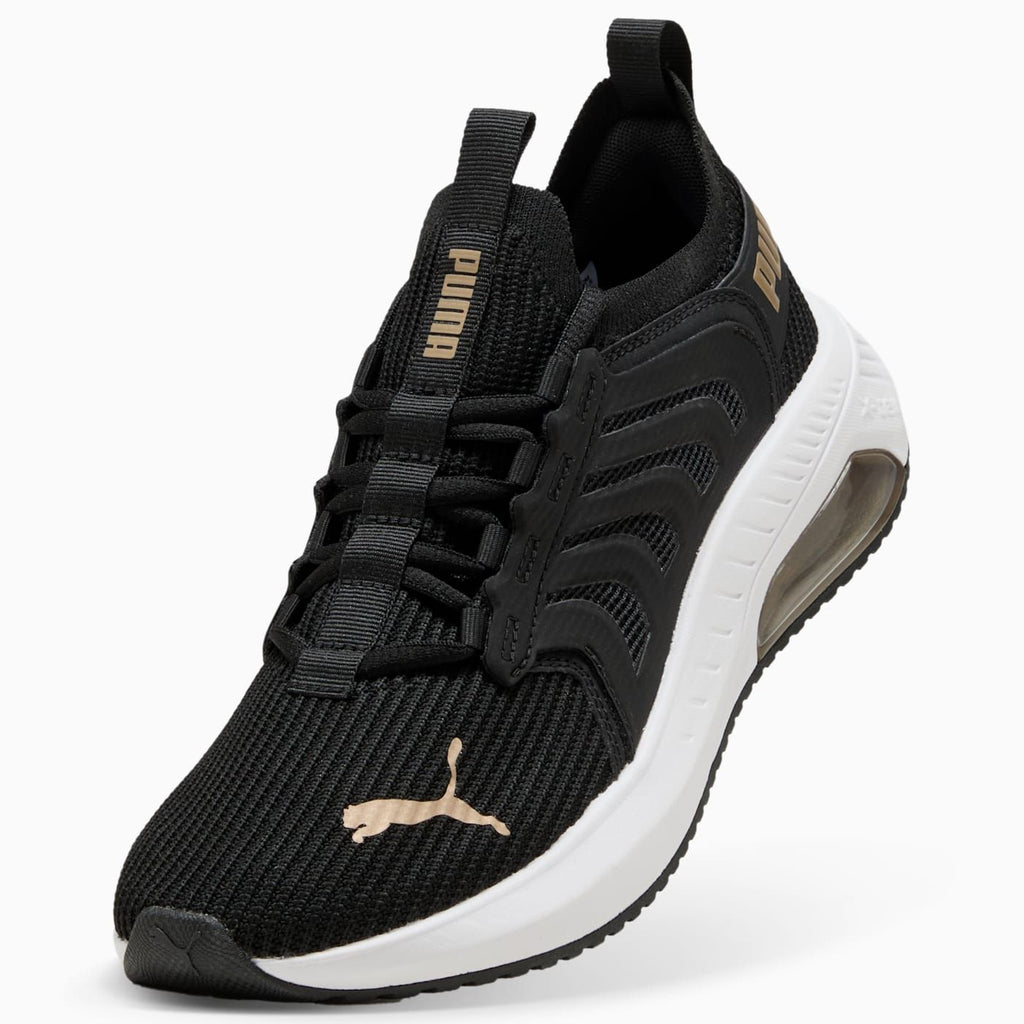 Ayro Street Women's Shoes - PUMA Black-PUMA Gold-PUMA Wh - Angled Studio / Lifestyle Shot
