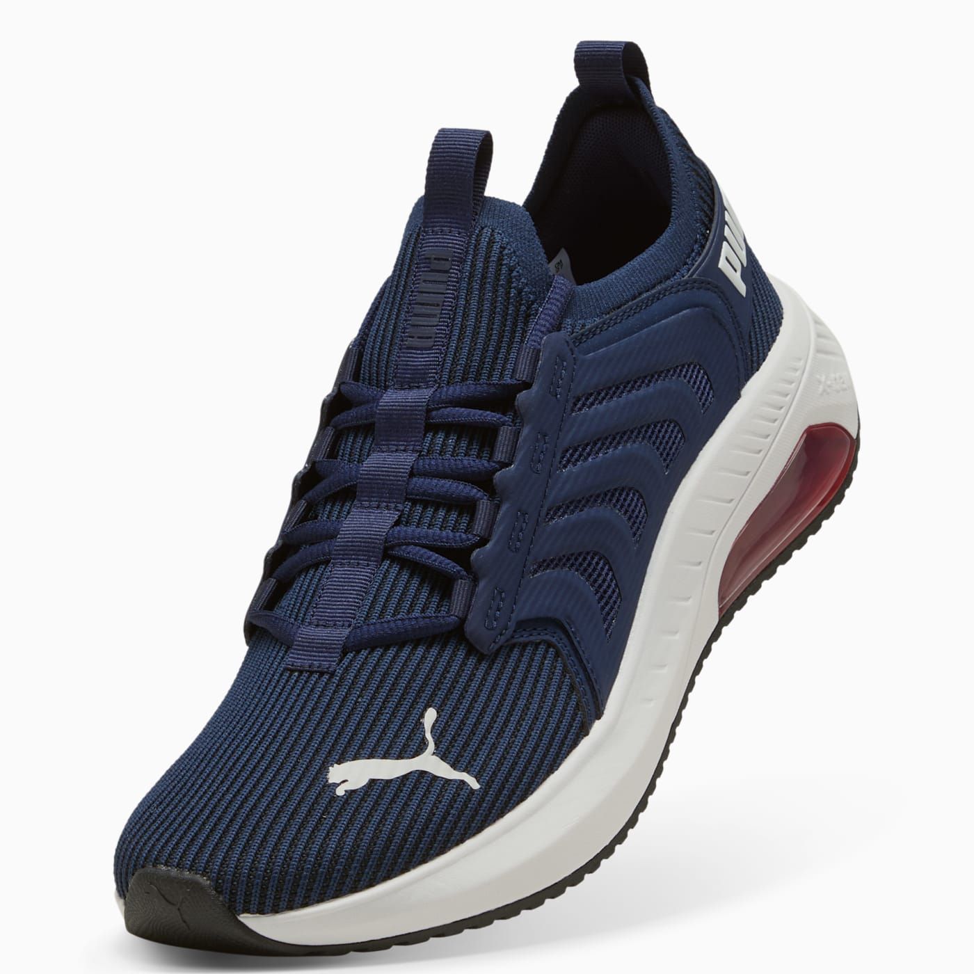 Ayro Street Men's Shoes - PUMA Navy-PUMA Red-PUMA Whit - Angled Studio / Lifestyle Shot