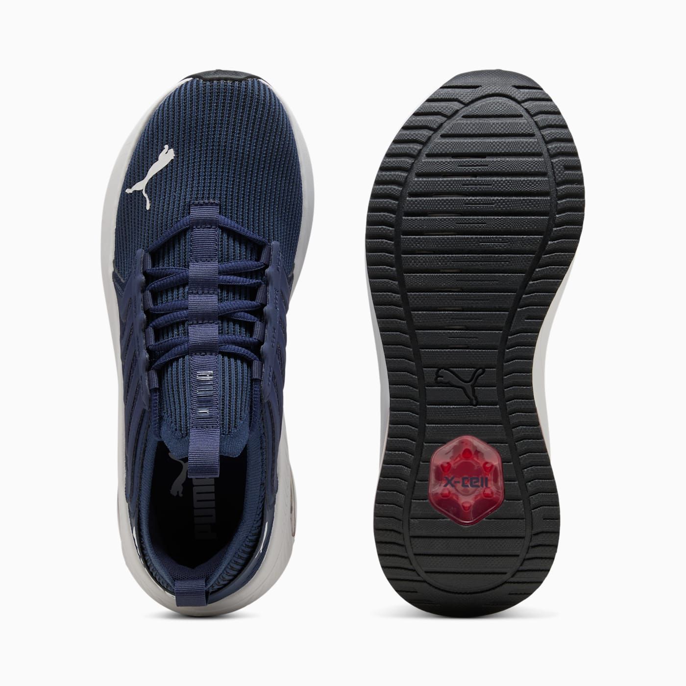 Ayro Street Men's Shoes - PUMA Navy-PUMA Red-PUMA Whit - Top View and Outsole