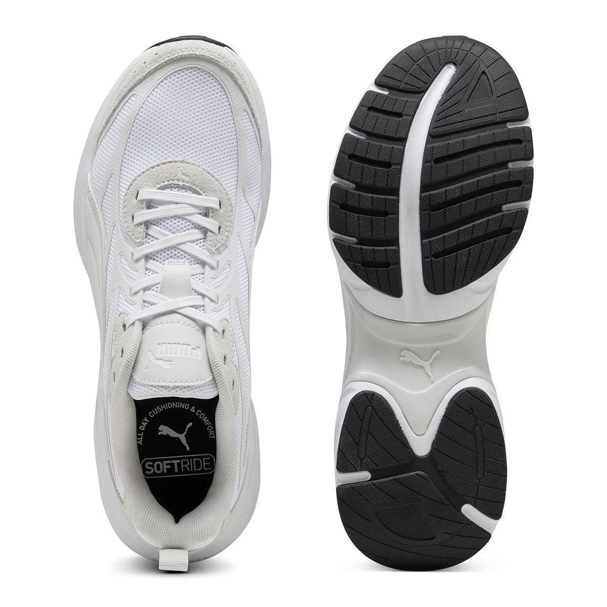 PUMA Softride Escalate 31316802 White Feather Gray Black multi-angle view 3
