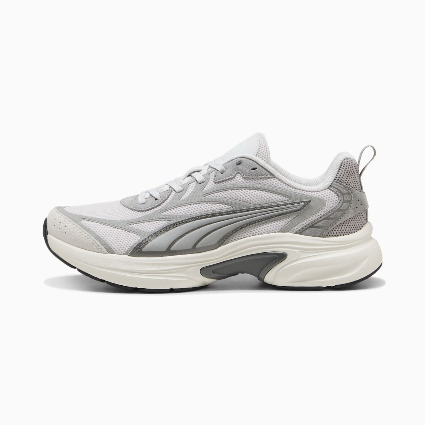 Softride Escalate Men's Shoes - Feather Gray-Gray Echo - Side Profile - Lateral