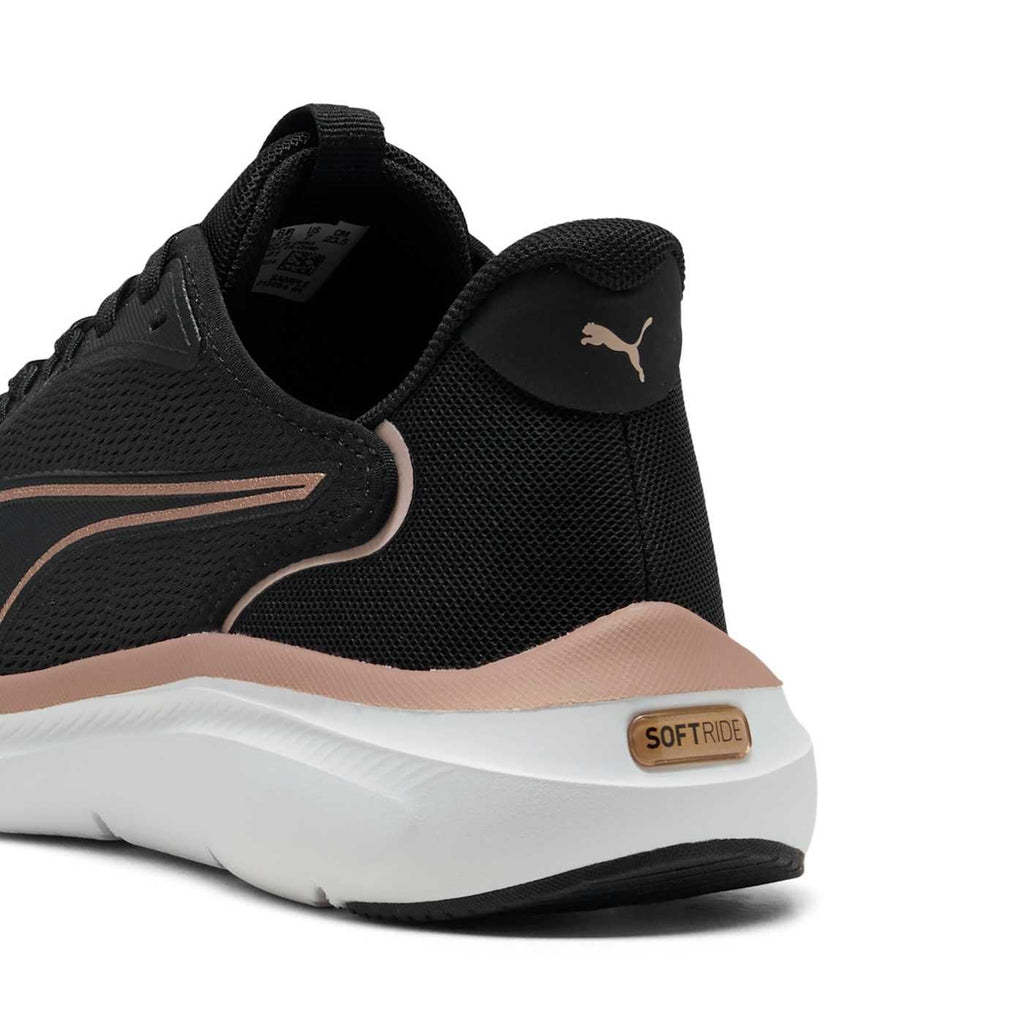 Softride Exo Flex Women's Shoes - PUMA Black-Rose Go - Back / Heel View
