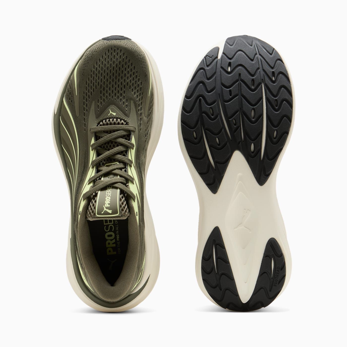 Maxima Pro Men's Shoes - Loden Green-Apple Spritz - Top View and Outsole
