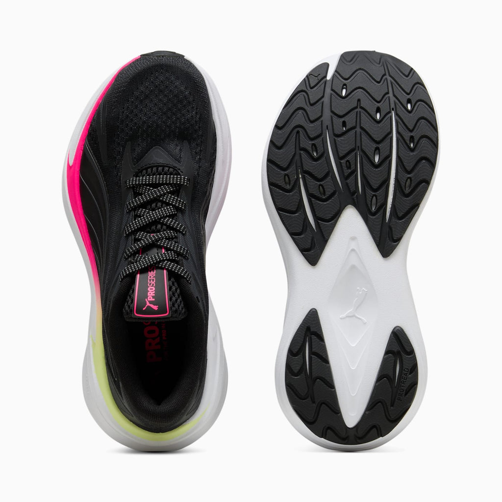 Maxima Pro Women's Shoes - PUMA Black-PUMA Silver - Top View and Outsole