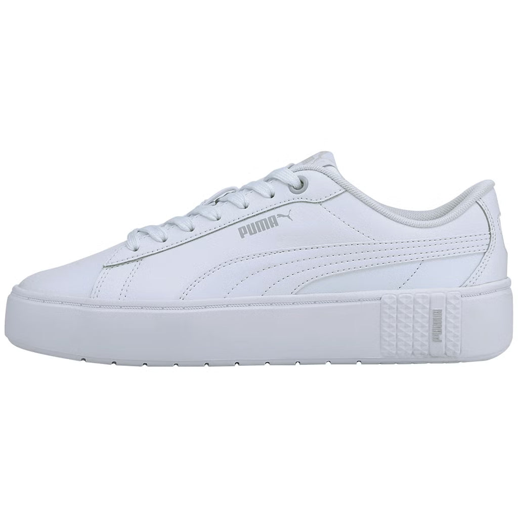 Puma Fashionable Silver Logo Lightweight & Durable Women's Lace-Up Low-Top Casual Sports Sneakers