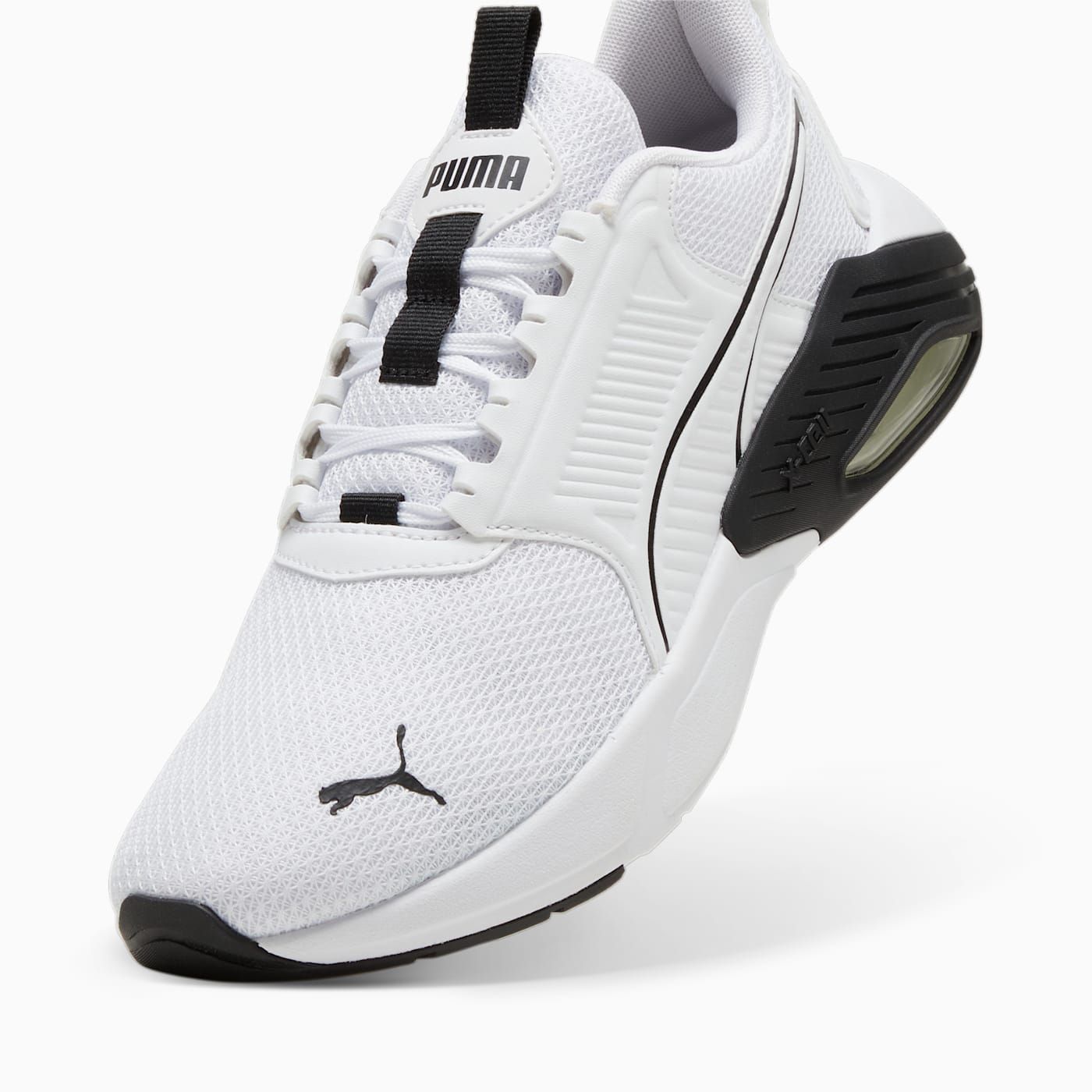 X-Cell Nova FS Men's Shoes - PUMA White-PUMA Black - Angled Studio / Lifestyle Shot