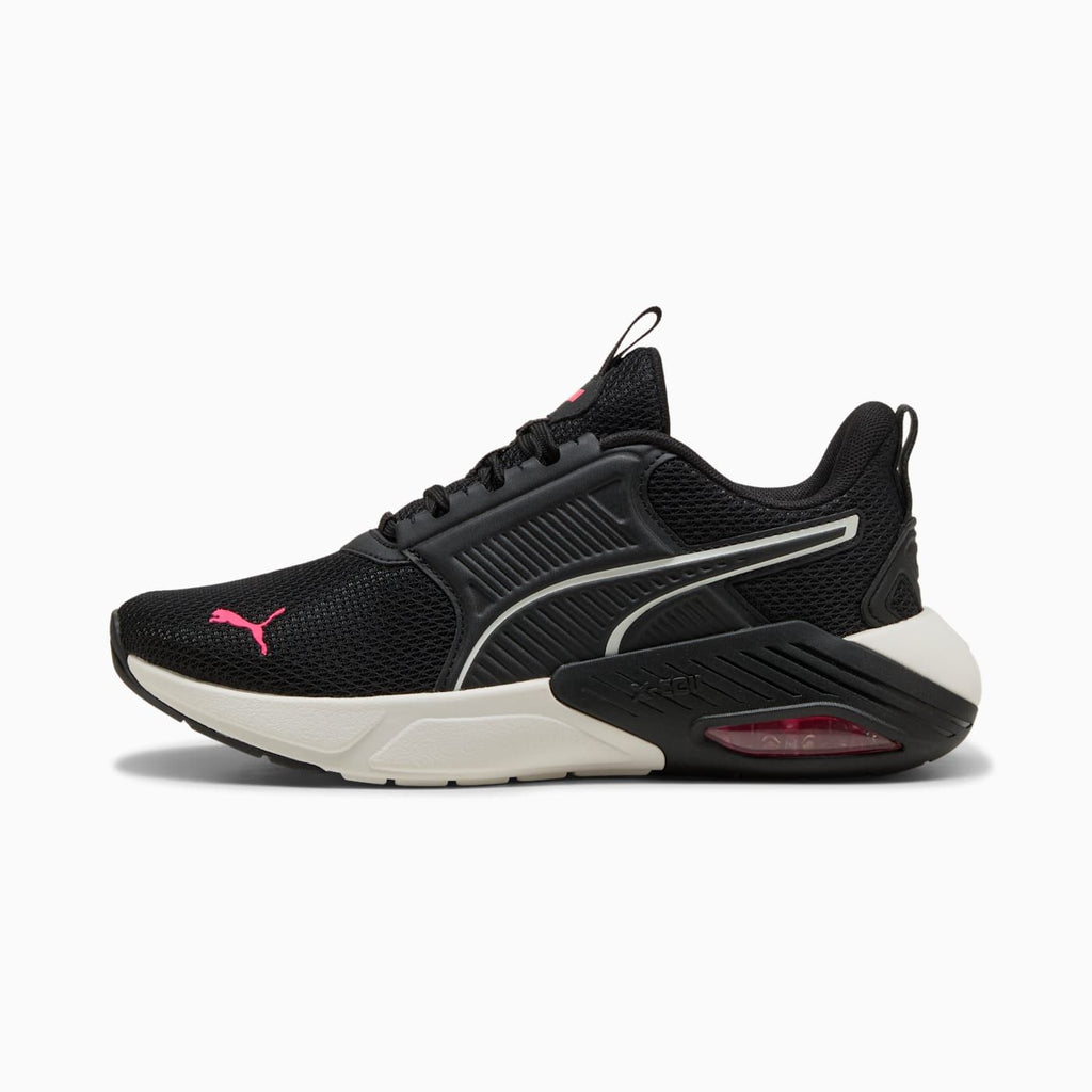 X-Cell Nova FS Women's Shoes - PUMA Black-Warm White-Pur - Side Profile - Lateral
