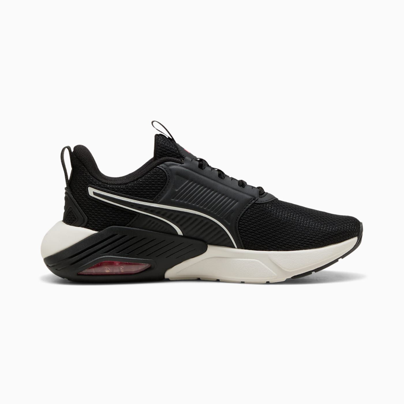 X-Cell Nova FS Women's Shoes - PUMA Black-Warm White-Pur - Side Profile - Medial
