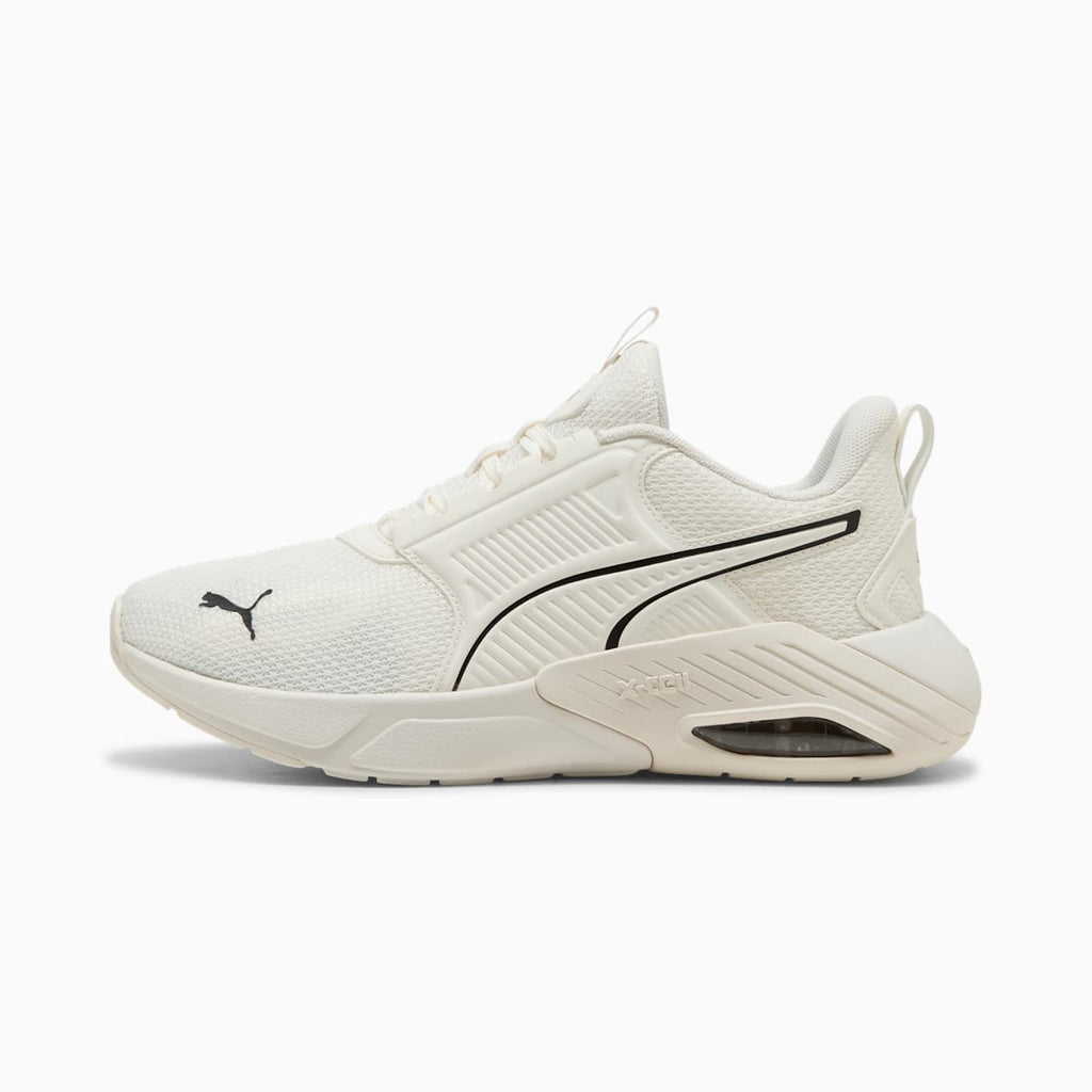 X-Cell Nova FS Women's Shoes - Warm White-PUMA Black-Ros - Side Profile - Lateral