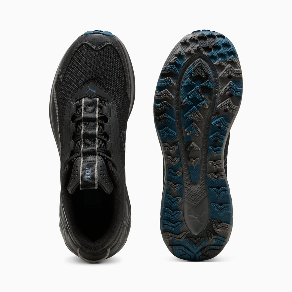 Extend Lite Trail Men's Shoes - PUMA Black-Cool Dark G - Top View and Outsole