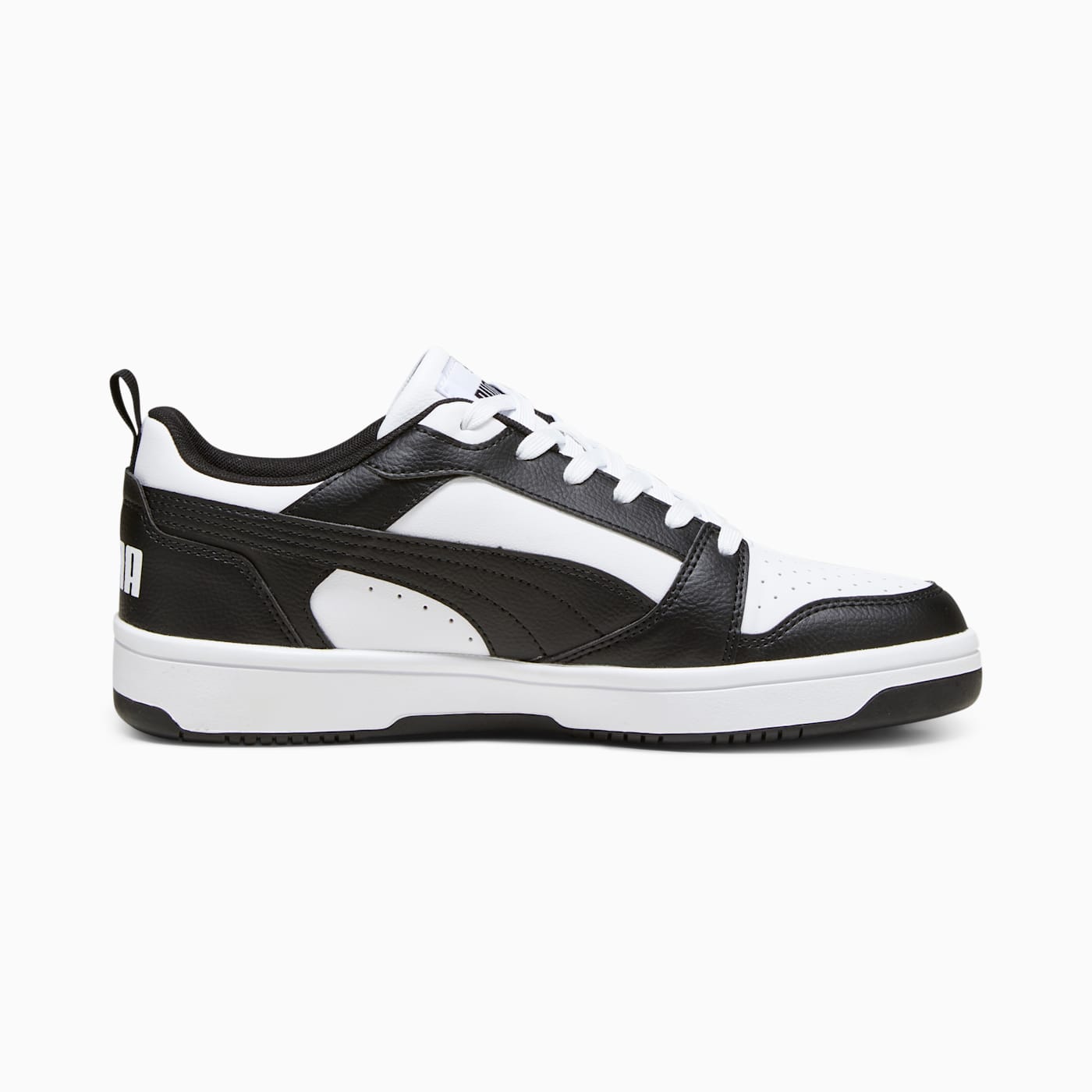 Rebound v6 Low PUMA White-PUMA Black-PUM - Side Profile - Medial