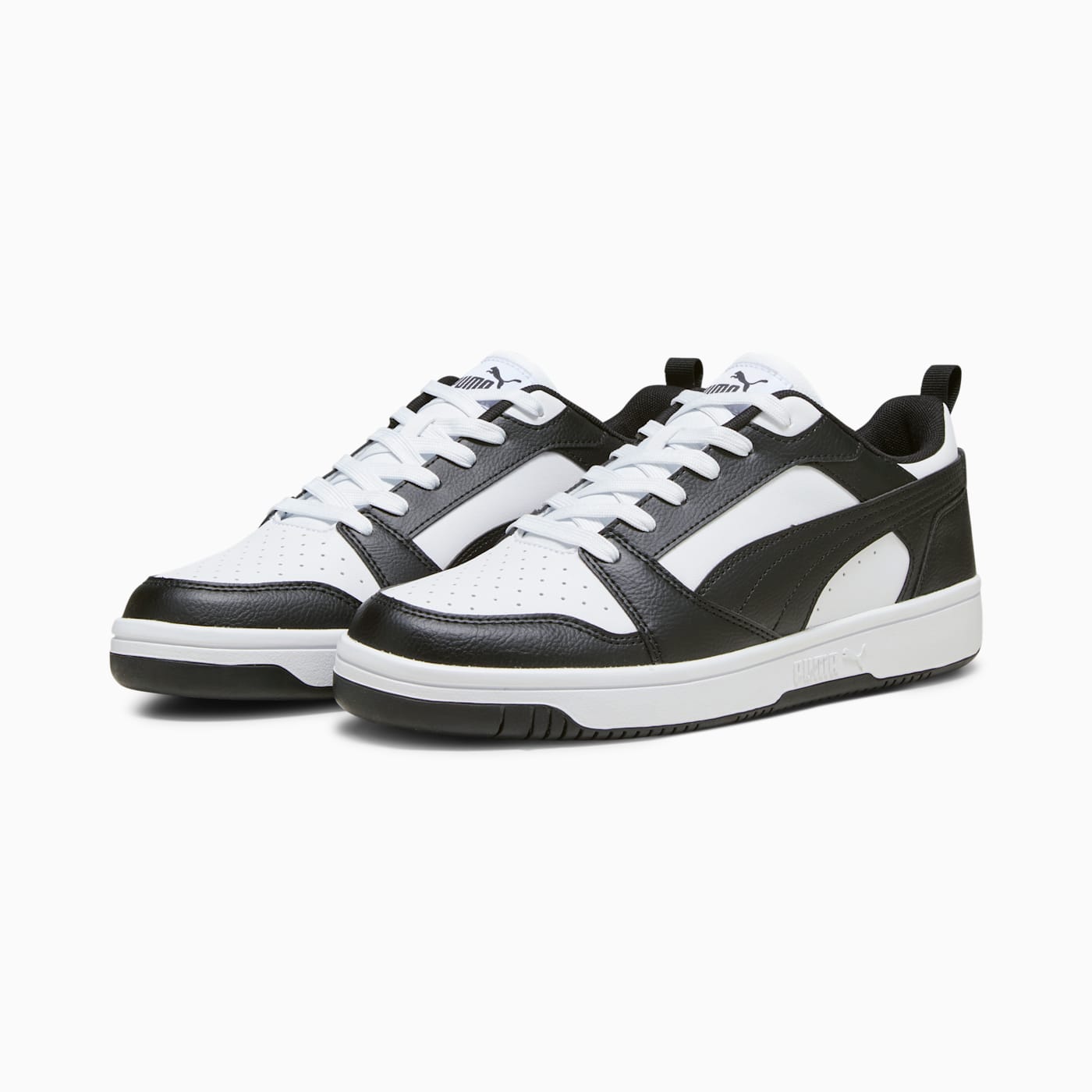 Rebound v6 Low PUMA White-PUMA Black-PUM - Clean Studio Shot