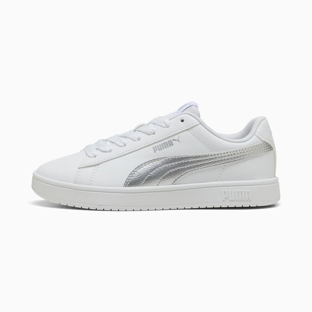 PUMA Rickie Classic Kids' Shoes - PUMA White-PUMA S - Side Profile - Lateral