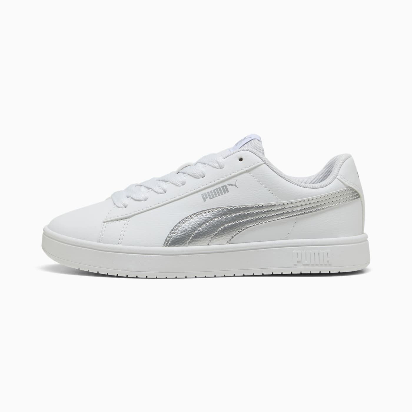 PUMA Rickie Classic Kids' Shoes - PUMA White-PUMA S - Side Profile - Lateral