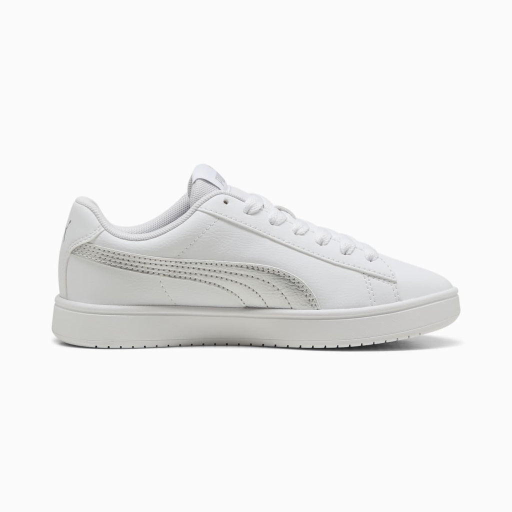 PUMA Rickie Classic Kids' Shoes - PUMA White-PUMA S - Side Profile - Medial
