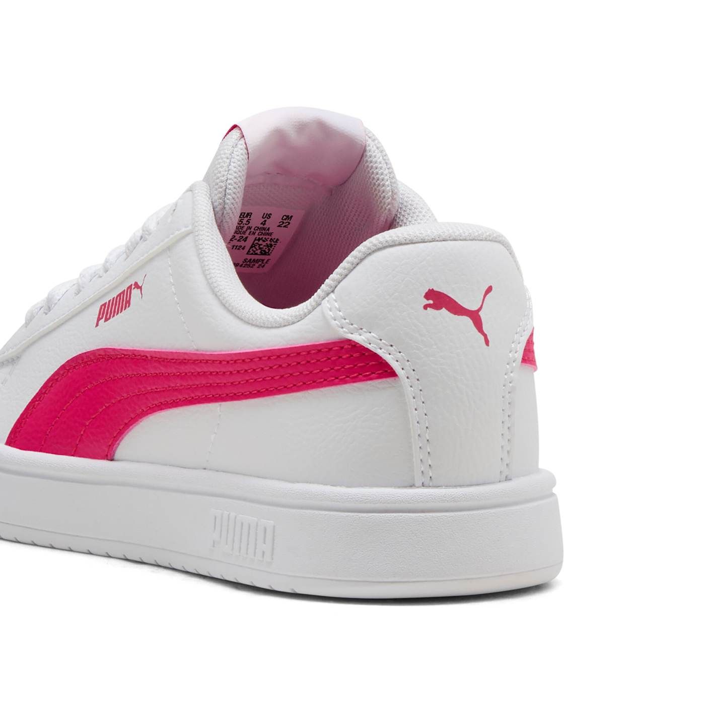PUMA Rickie Classic Kids' Shoes - PUMA White-PUMA P - Back / Heel View