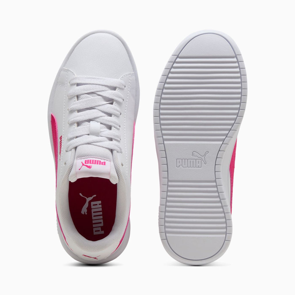 PUMA Rickie Classic Kids' Shoes - PUMA White-PUMA P - Top View and Outsole