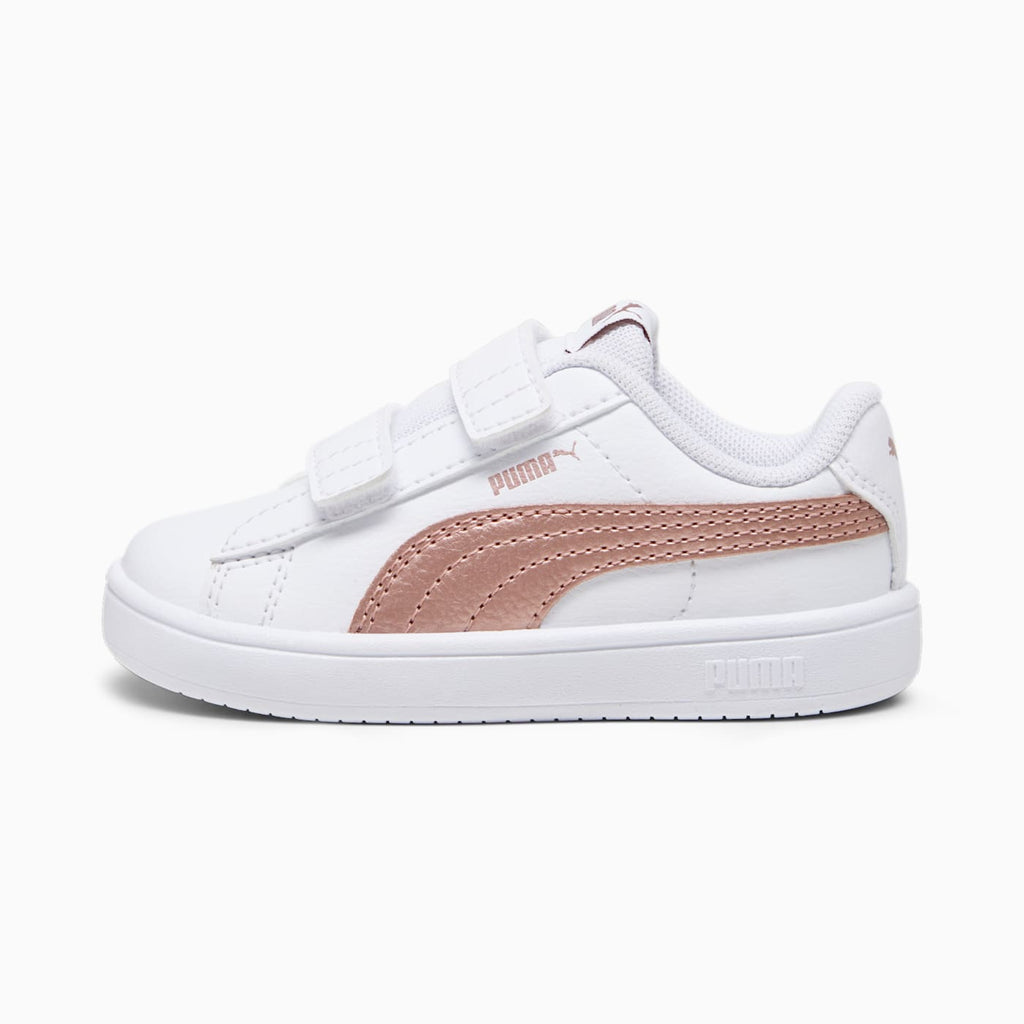 PUMA Rickie Classic V Infant Shoes - PUMA White-Ros - Side Profile - Lateral