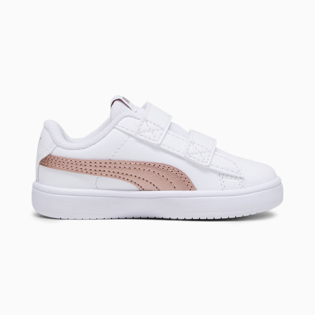 PUMA Rickie Classic V Infant Shoes - PUMA White-Ros - Side Profile - Medial