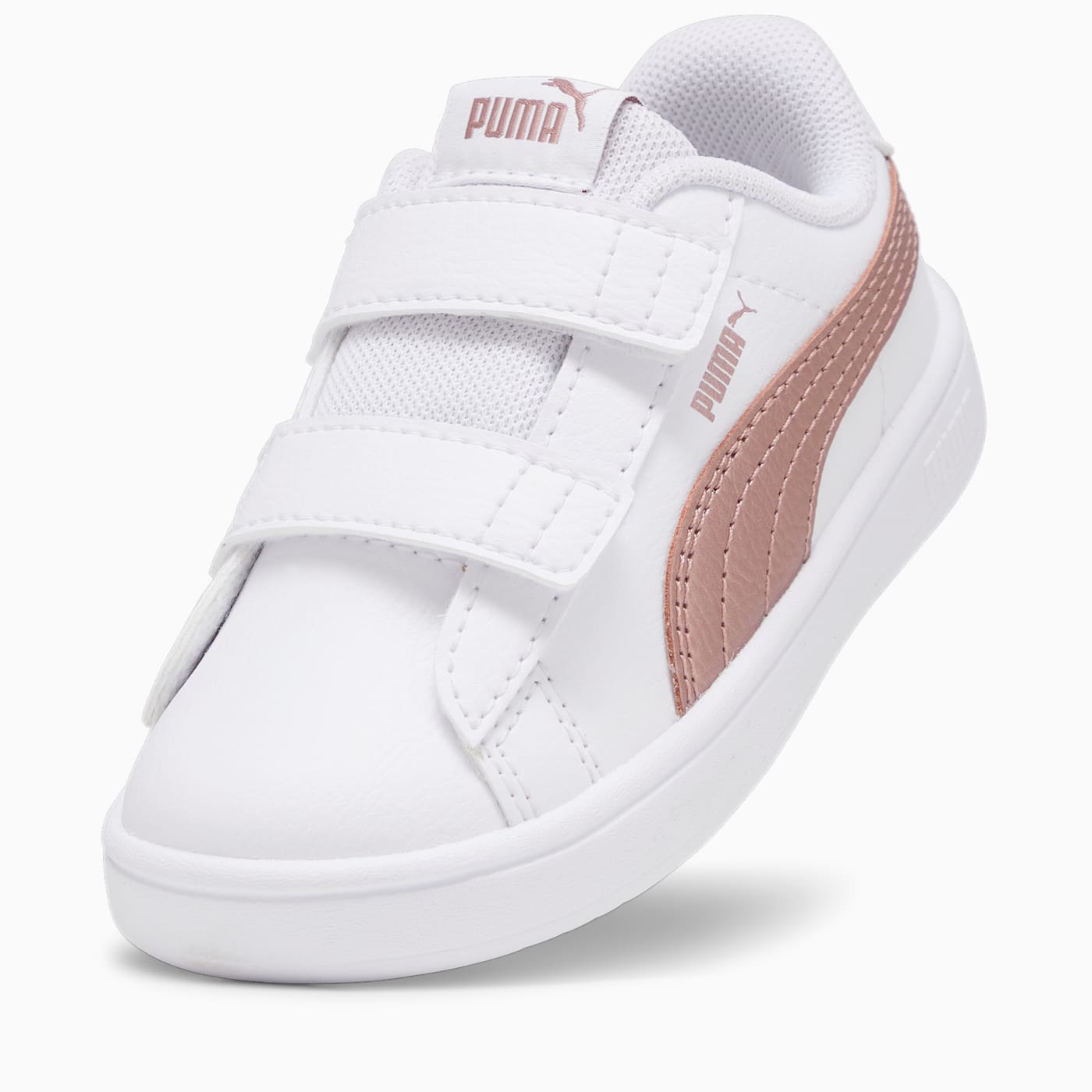 PUMA Rickie Classic V Infant Shoes - PUMA White-Ros - Angled Studio / Lifestyle Shot
