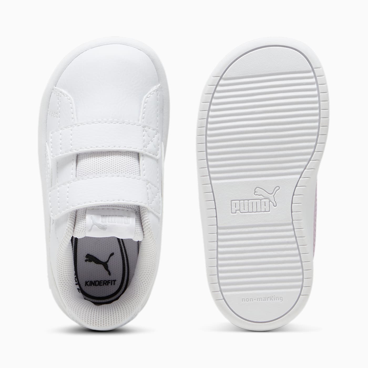 PUMA Rickie Classic V Infant Shoes - PUMA White-PUM - Top View and Outsole