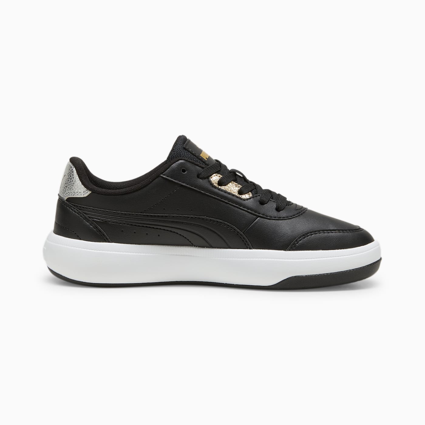 Tori Metallic Shine Black- Silv - Side Profile - Medial