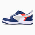 PUMA Rebound V6 Lo AC+ Kids' Shoes - Blue Jewel-Fea - Side Profile - Lateral