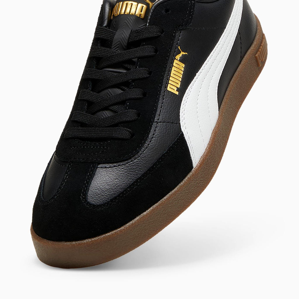 Puma Club II Era Men's Shoes - PUMA Black-PUMA White-P - Angled Studio / Lifestyle Shot
