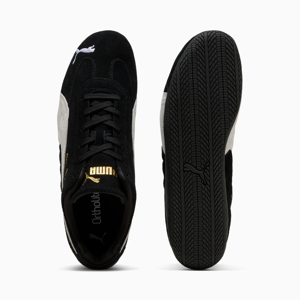 Speedcat OG Men's Shoes - PUMA Black-PUMA White - Top View and Outsole