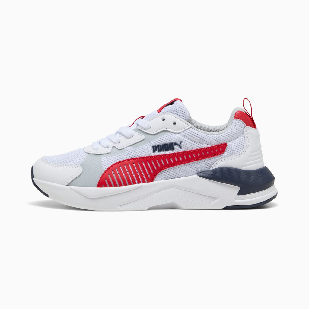 X-Ray 3 LT Kids' Shoes - PUMA White-For All Time Re - Side Profile - Lateral