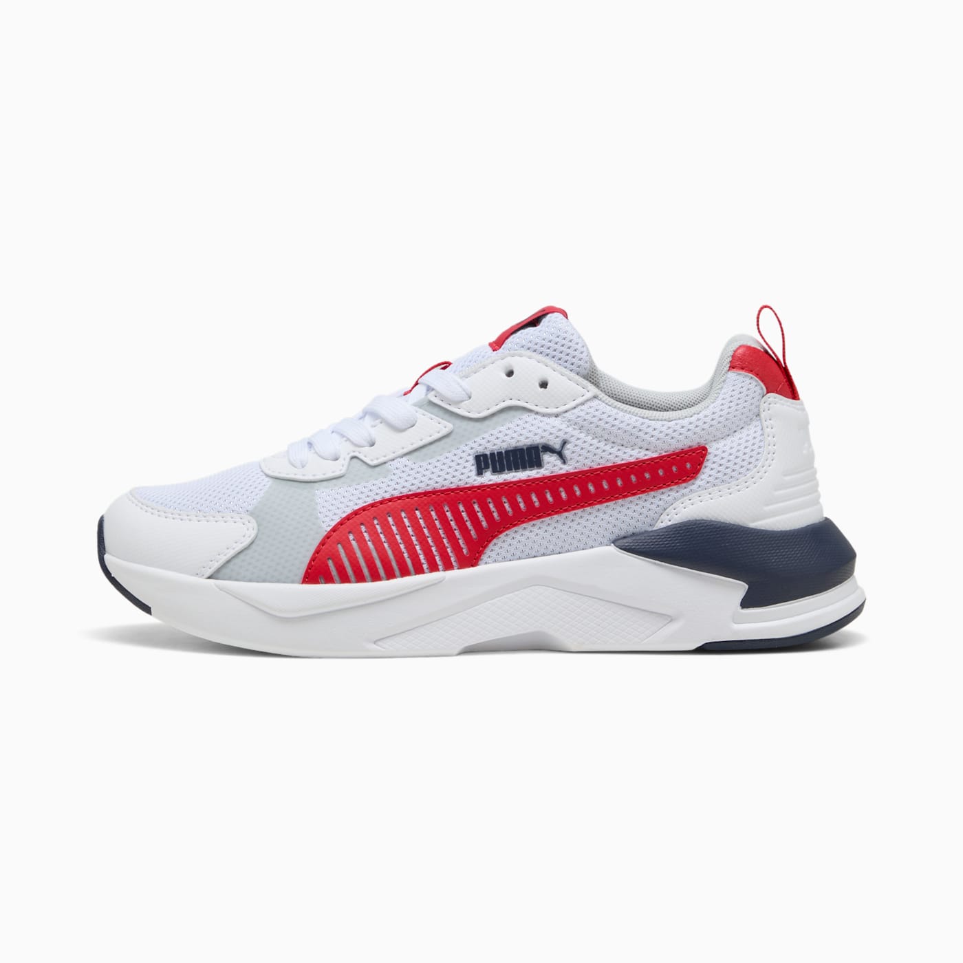 X-Ray 3 LT Kids' Shoes - PUMA White-For All Time Re - Side Profile - Lateral