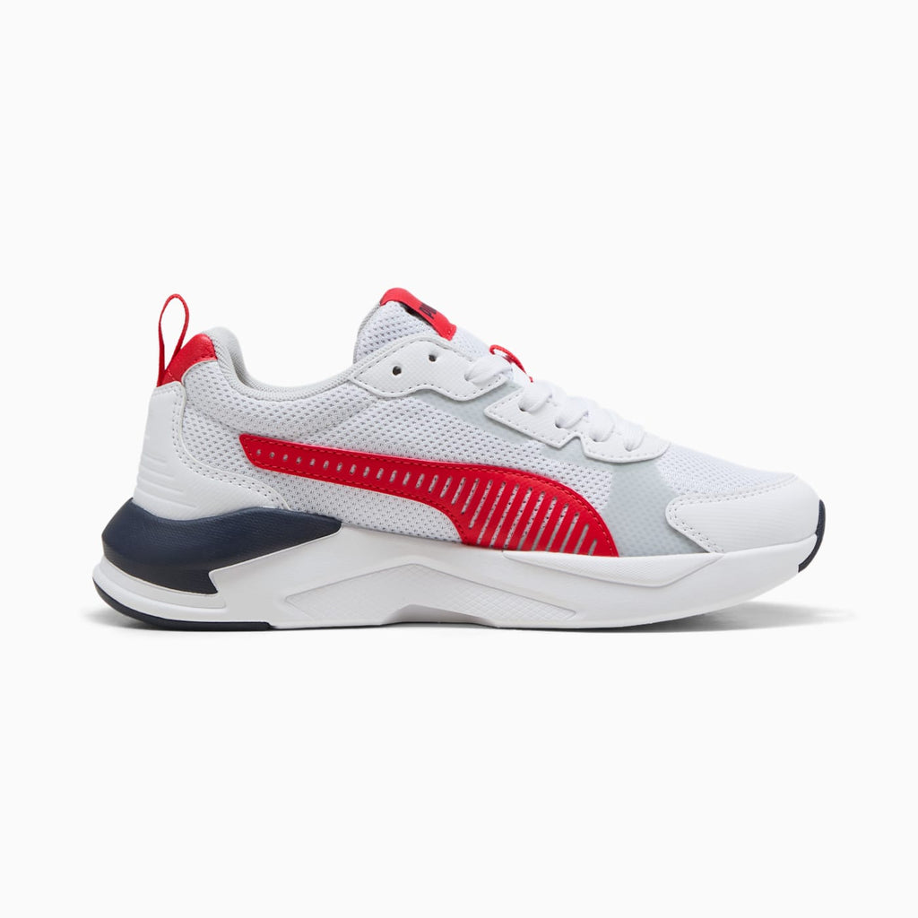 X-Ray 3 LT Kids' Shoes - PUMA White-For All Time Re - Side Profile - Medial