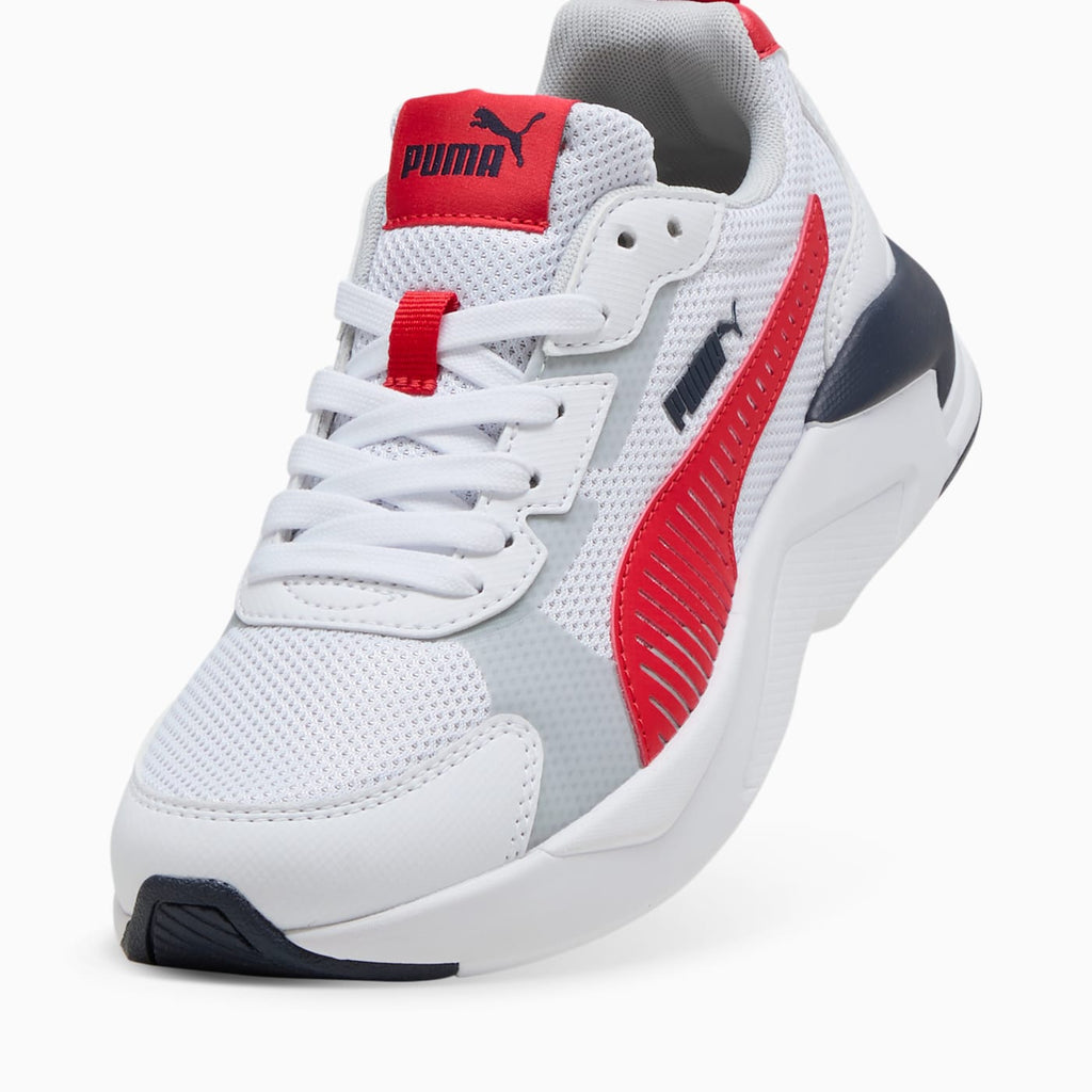 X-Ray 3 LT Kids' Shoes - PUMA White-For All Time Re - Angled Studio / Lifestyle Shot