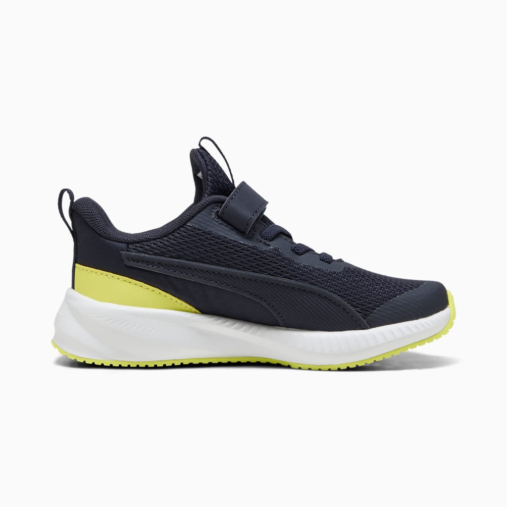 Flyer 3 AC+ Kids' Shoes - New Navy-Lemon Sherbert-P - Side Profile - Medial