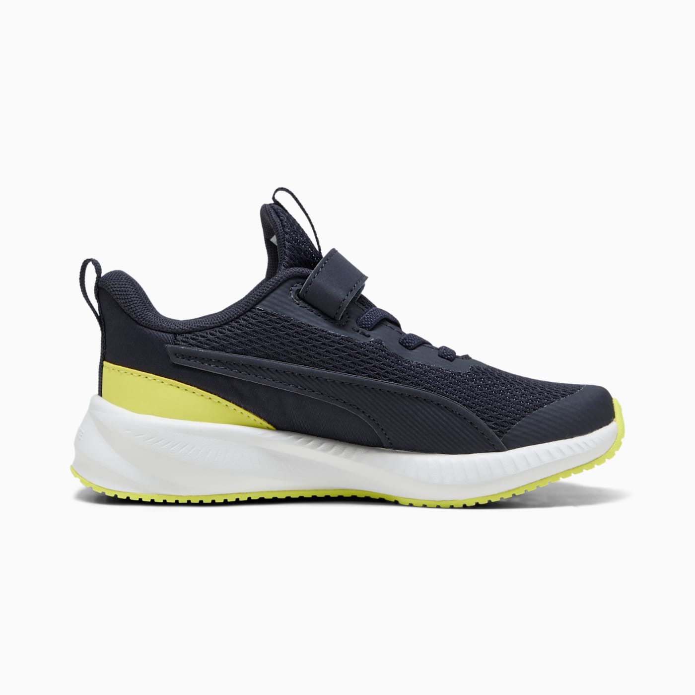 Flyer 3 AC+ Kids' Shoes - New Navy-Lemon Sherbert-P - Side Profile - Medial