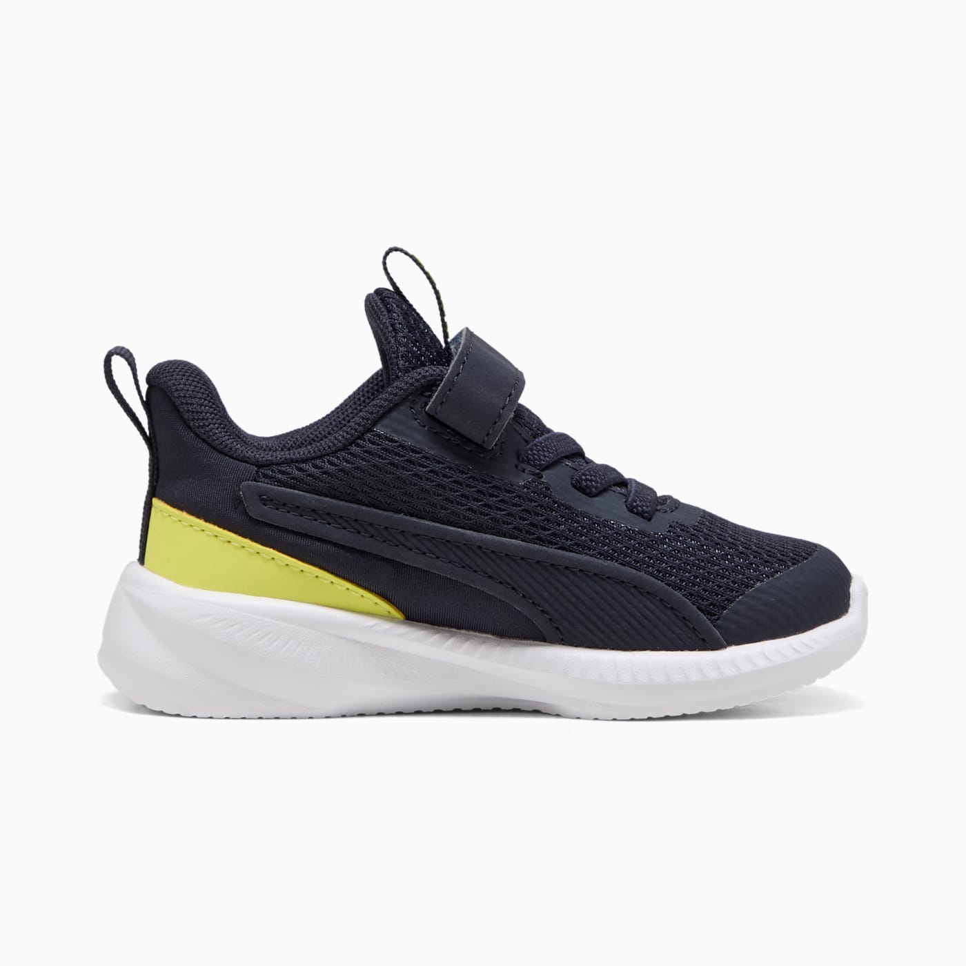 Flyer 3 AC+ Infant Shoes - New Navy-Lemon Sherbert- - Side Profile - Medial