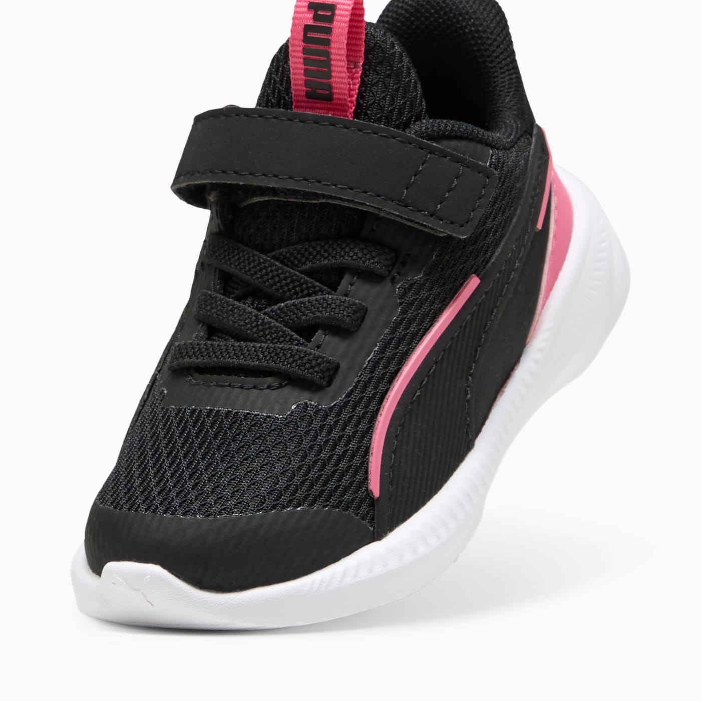 Flyer 3 AC+ Infant Shoes - PUMA Black-Magic Rose-PU - Angled Studio / Lifestyle Shot