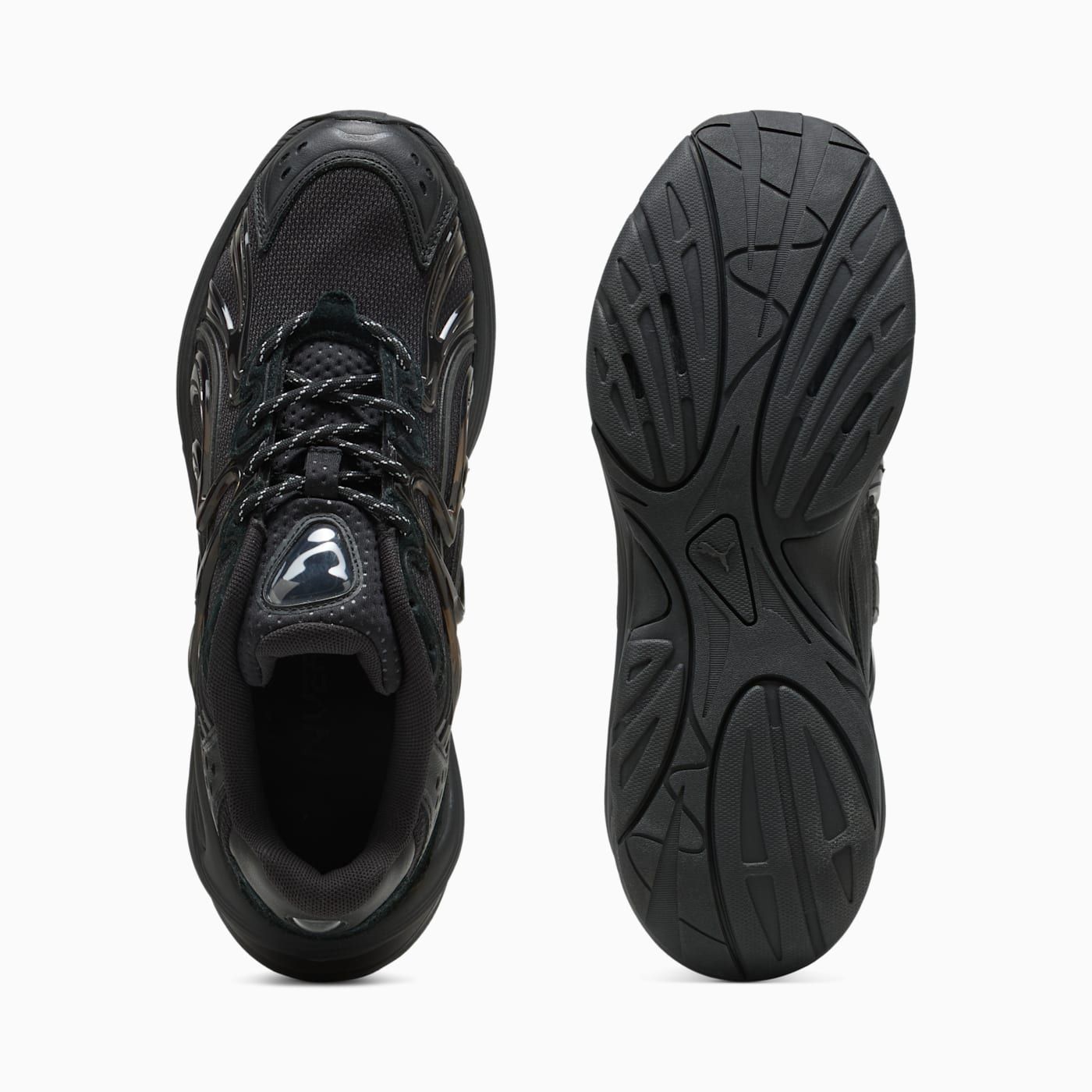 Inverse Upgrade Men's Shoes - PUMA Black-PUMA Silver-F - Top View and Outsole