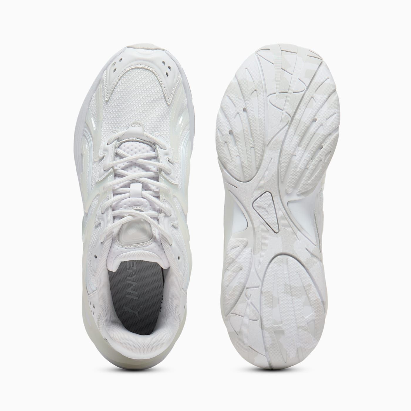Inverse Echo Men's Shoes - PUMA White-Feather Gray - Top View and Outsole