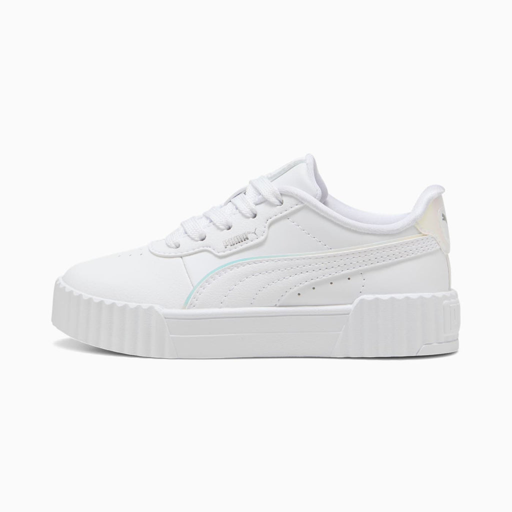Carina 3.0 Holo 2.0 Kids' Shoes - PUMA White-PUMA S - Side Profile - Lateral